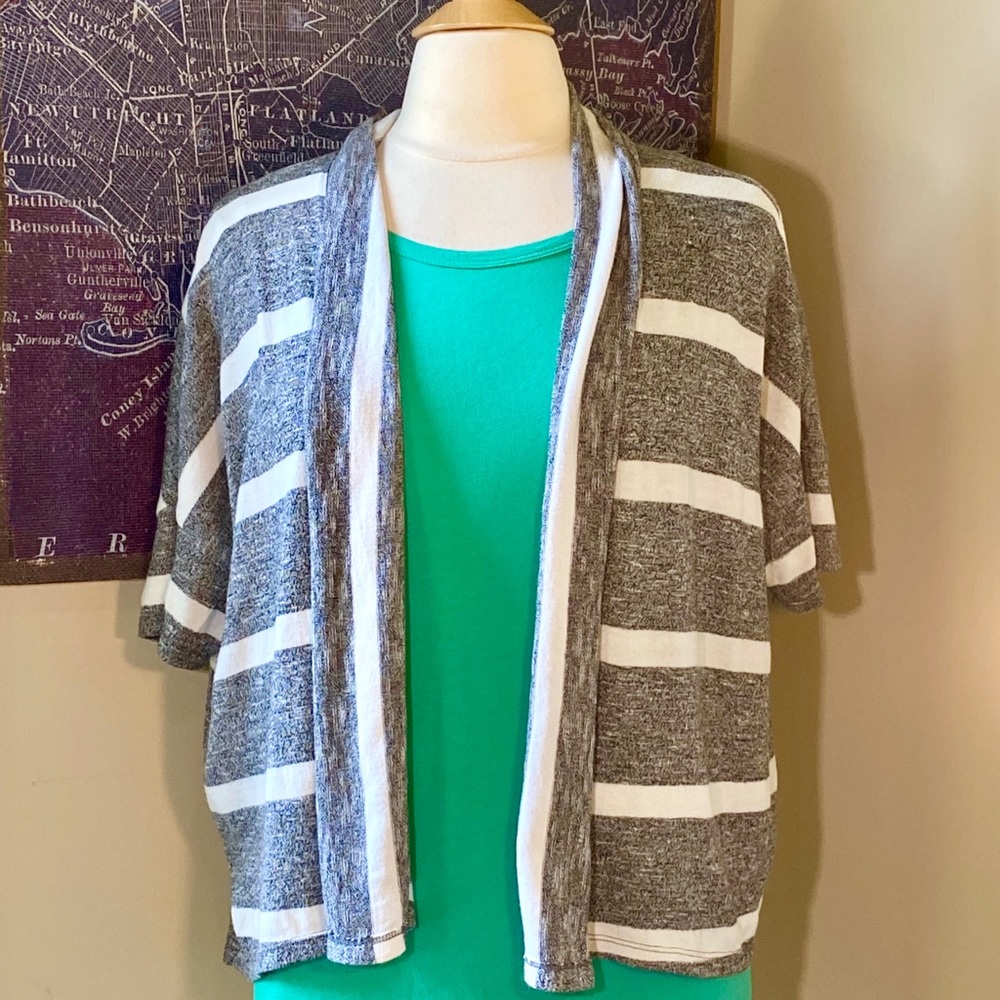 SALE 🎈 LOFT Striped Shrug or Jacket SZ MEDIUM